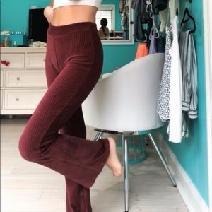 corduroy mini flare pants